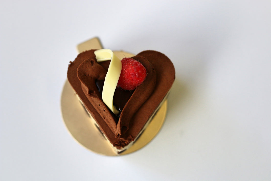 Individual Chocolate Mousse Heart