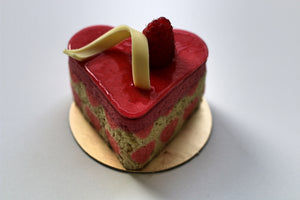 Individual Raspberry Mousse Heart